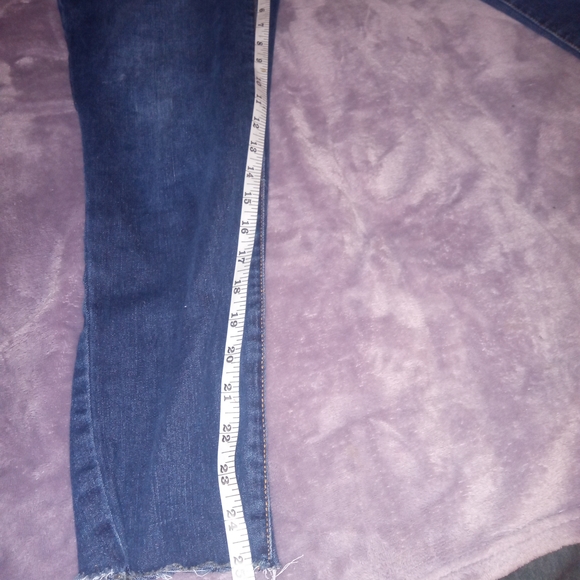 No Boundaries Dark Blue High Rise Denim Jeans Size 7 Pre-owned In Good Condition - Picture 8 of 16